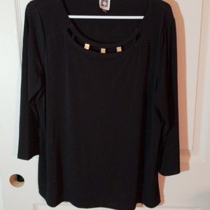 Anne Klein black blouse